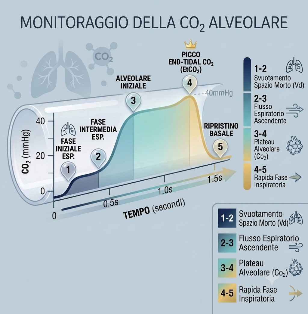 Capnografia nell'ACLS: valori ETCO₂, curva e ROSC